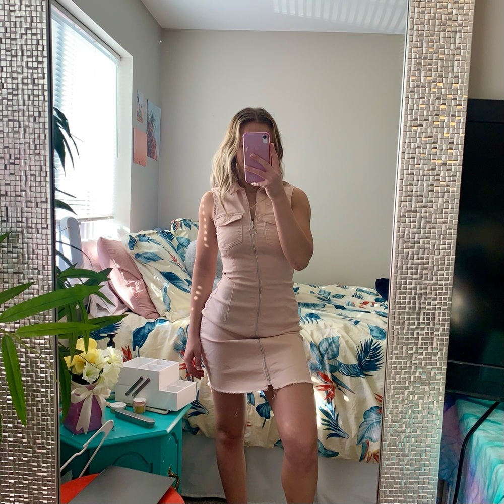 SOLD Baby Pink Denim Dress